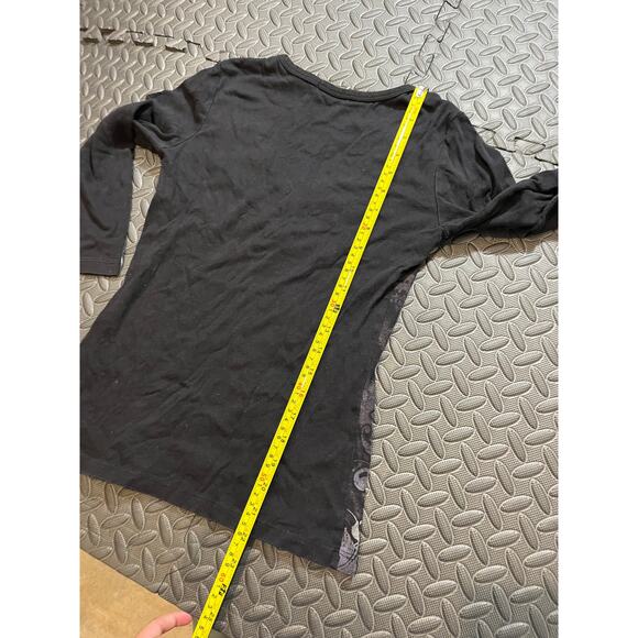 Blue Canyon 100% Cotton Y2K Grunge Embellished Floral Graphic‎ Brown Fitted Tee - Picture 9 of 10